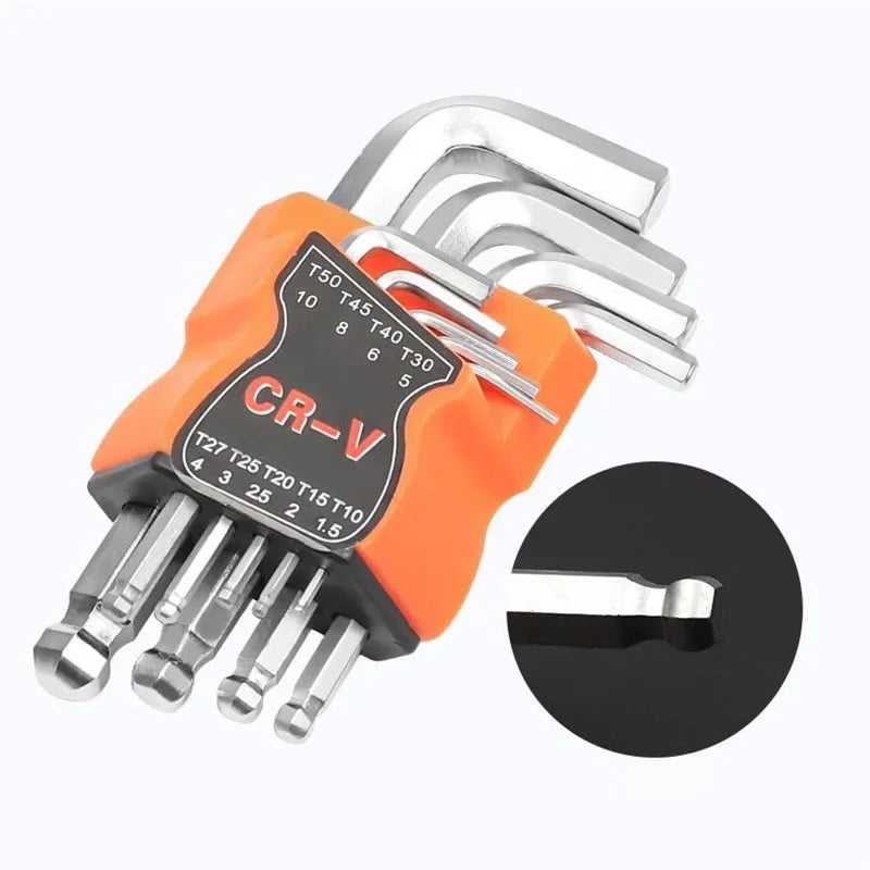 9-Piece Double-End L-Type Allen Hex Wrench Set – CR-V Steel Hex Wrench Set Richie's