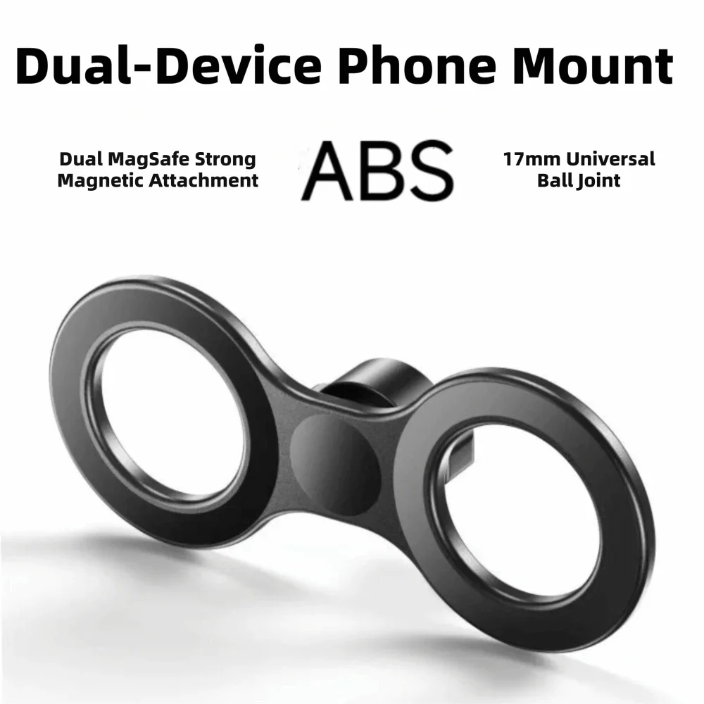 Dual Head Magnetic Car Phone Mount – 17mm Ball Head Car Phone Mount Richie's Style1