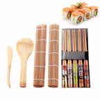 Wooden Sushi Making Kit – Rolling Mats, Paddle & Chopsticks Sushi Making Kit Richie's