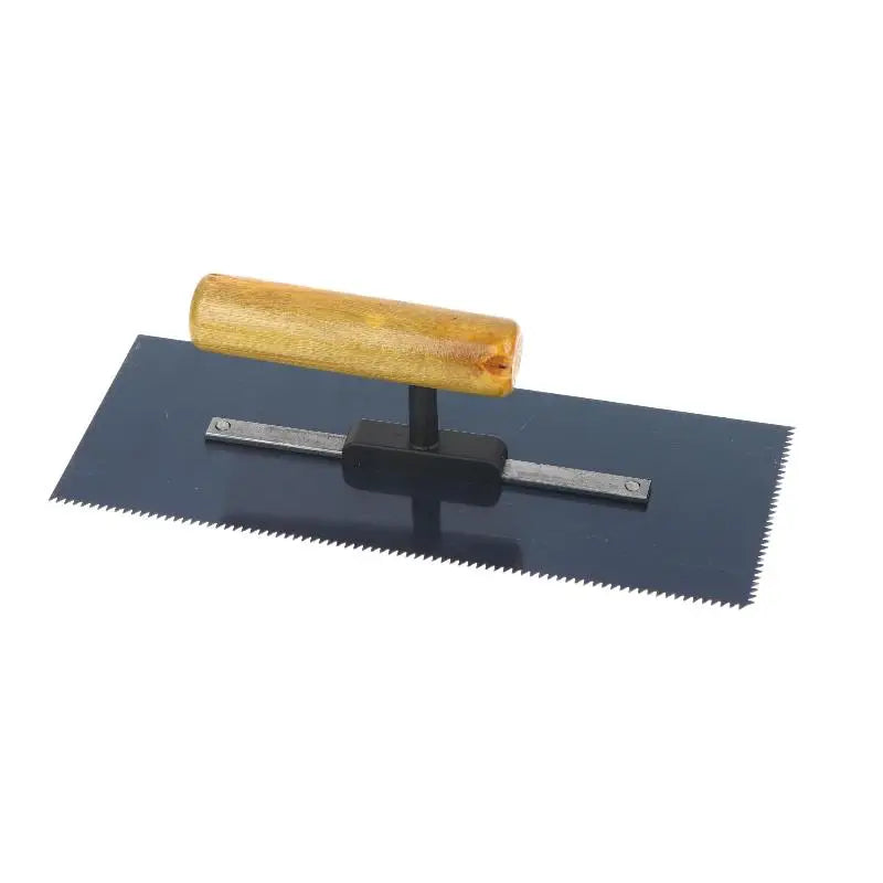 24cm Notched Trowel 2mm Teeth | Steel Blade & Wood Handle Notched Trowel Richie's