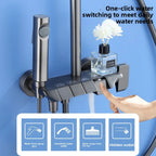 Brass Rain Shower System Set – Gun Gray Constant Temperature Rain Shower System Richie's