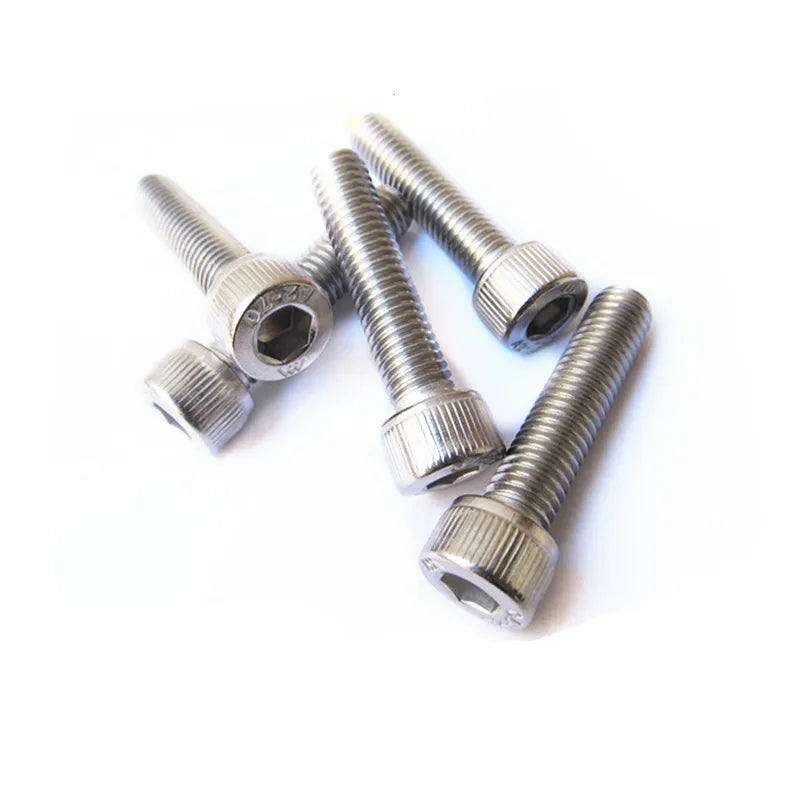UNC 1/4-20 304 Stainless Steel Hex Socket Cap Screws A2-70 10pcs Hex Socket Cap Screws Richie's