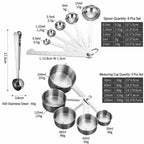 12-Piece Stainless Steel Measuring Cups & Spoons Set – Stackable Measuring Cups & Spoons Richie's