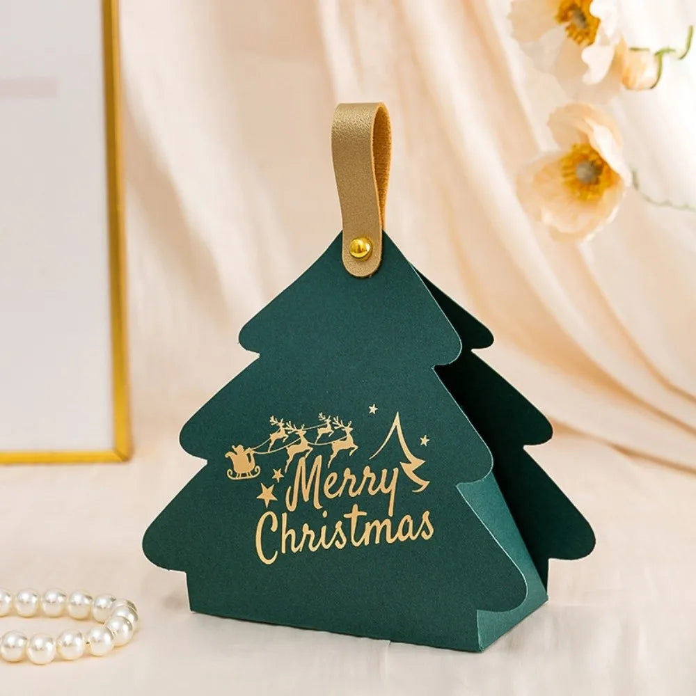 5-Pack Christmas Tree Triangle Gift Boxes with Handle Holiday Gift Box Richie's Type C-Green other