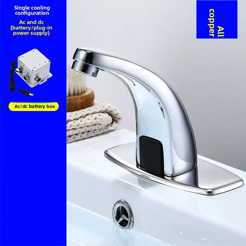 Automatic Infrared Sensor Faucet – Hot & Cold Basin Tap Sensor Basin Faucet Richie's AC and DC all copper