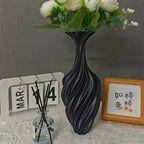 3D Printed Swirl Flower Vase | Minimalist Plastic Decor Decorative Vase Richie's White