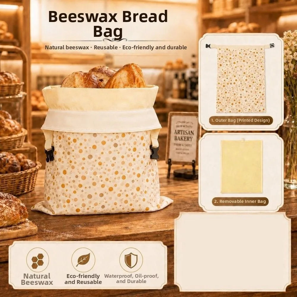 Reusable Beeswax Bread Bag – Large Sourdough Storage Bag Bread Storage Bag Richie's
