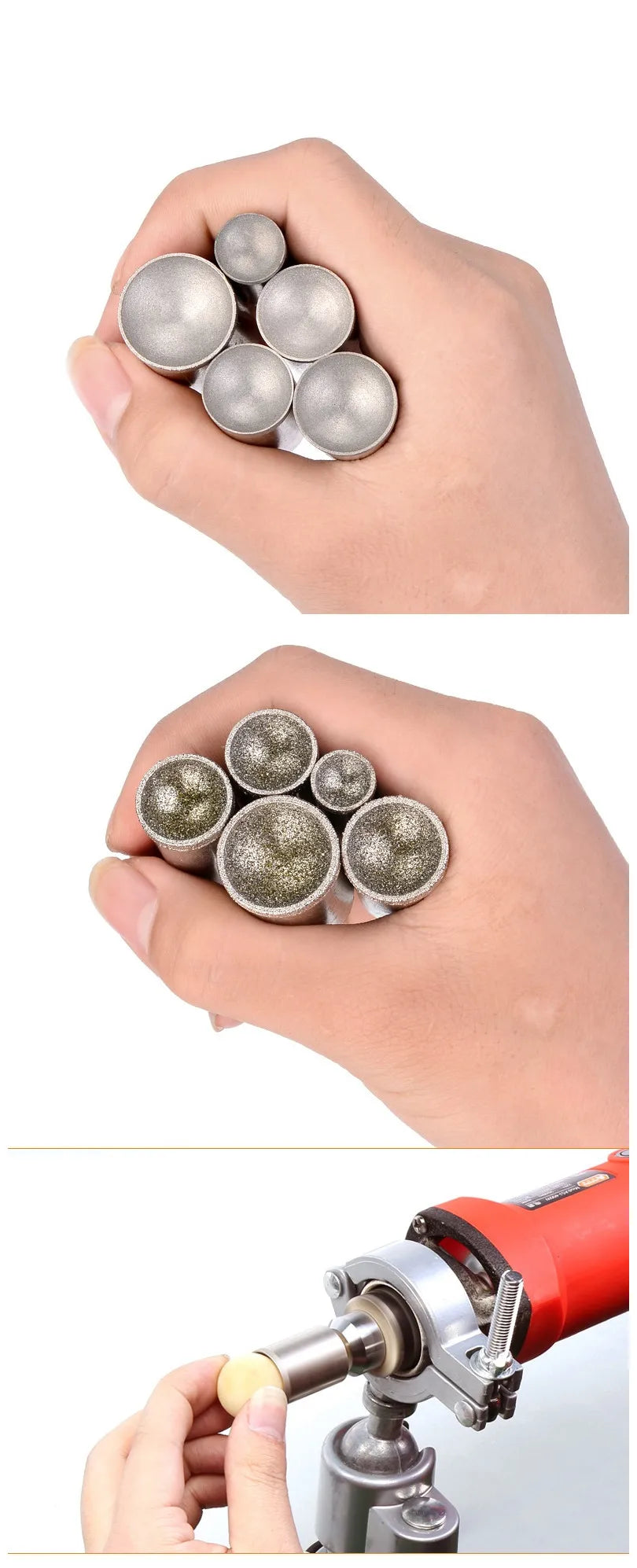 Spherical Concave Grinding Head 3–25mm | Rotary Tool Burr Rotary Abrasive Burr Richie's