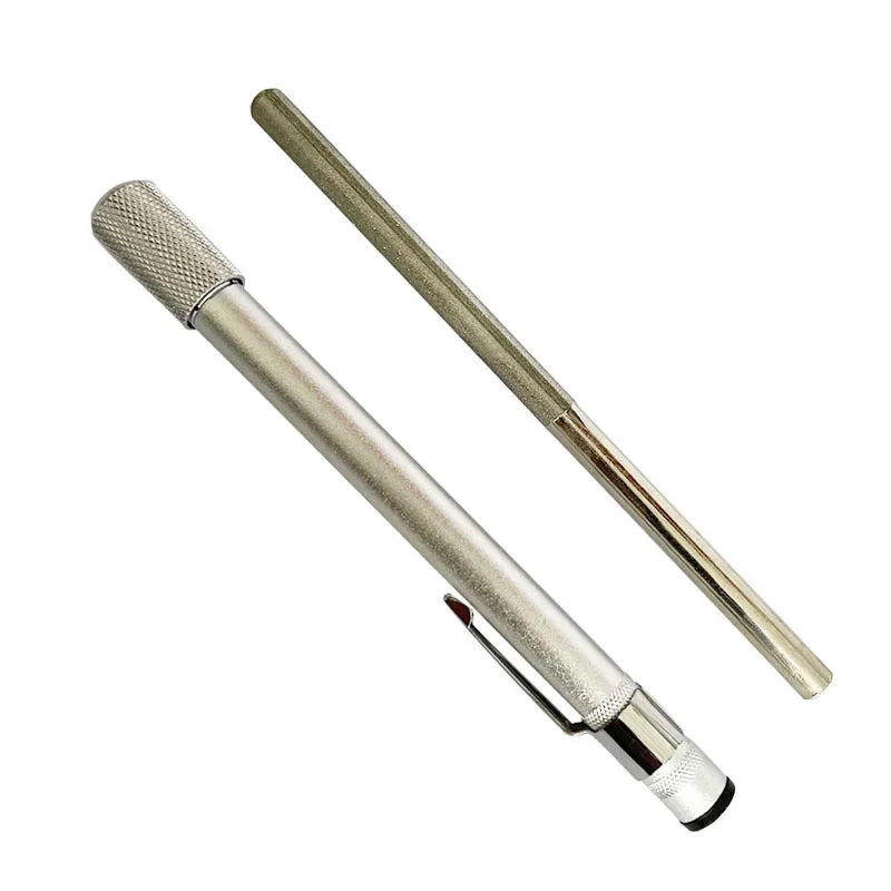 Diamond Pen Hook & Knife Sharpener – Portable Outdoor Tool Hook & Knife Sharpener Richie's Single Head Silver M