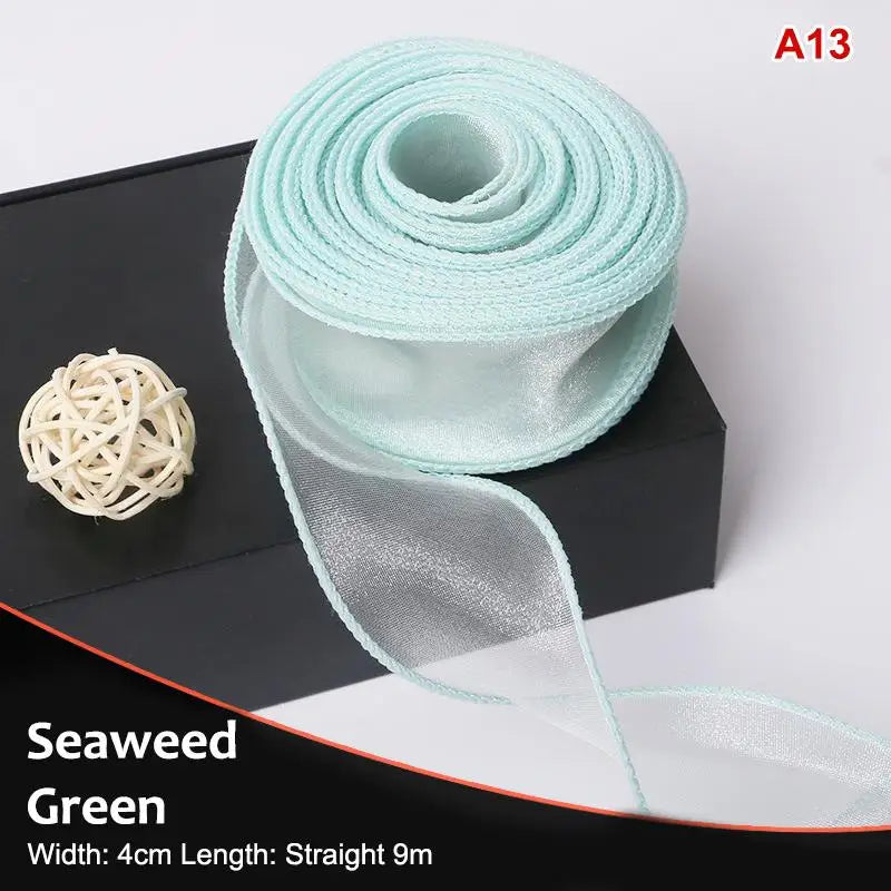 10 Yards Organza Wavy Edge Ribbon 4cm – Bouquet & Gift Wrap