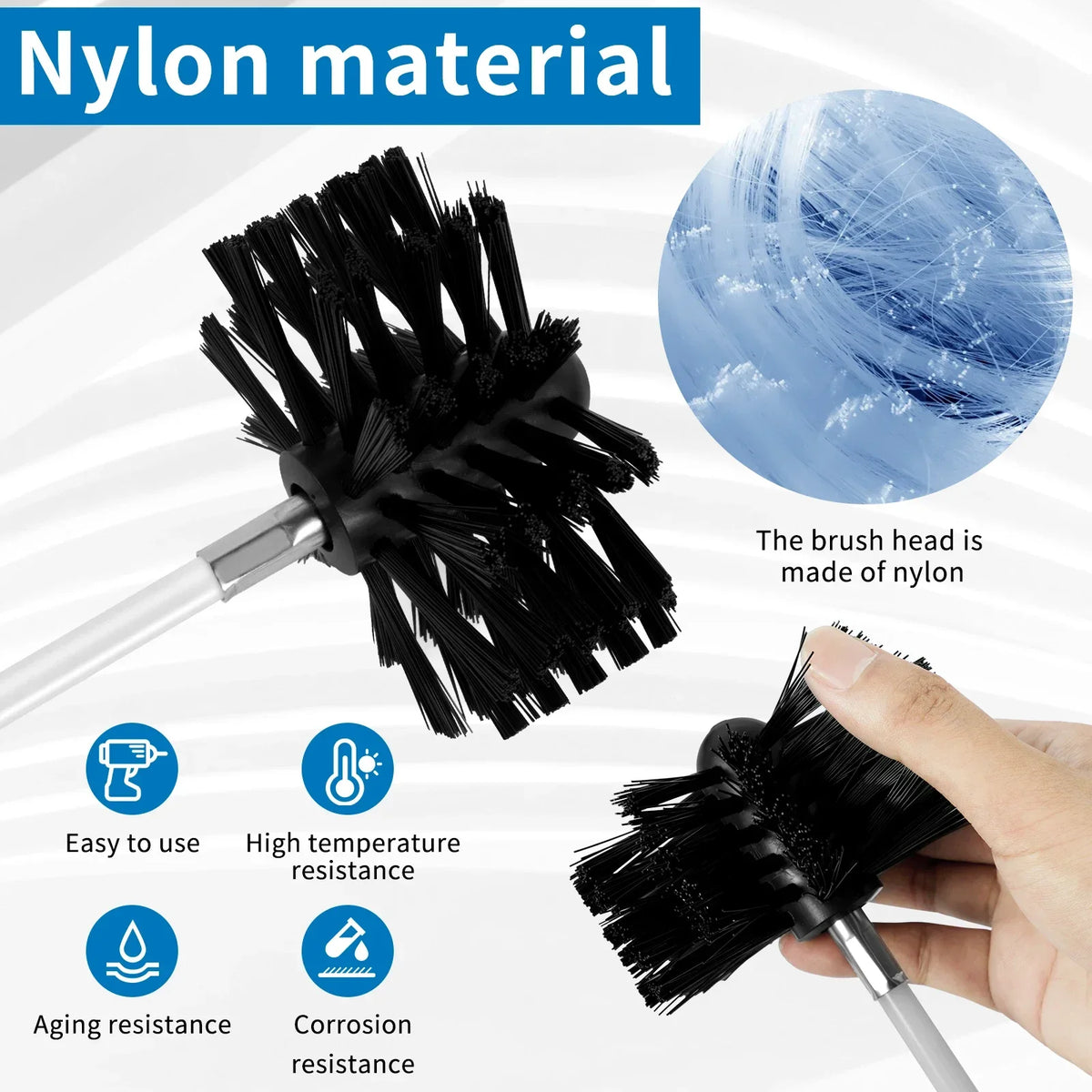 Chimney & Dryer Vent Cleaning Brush Kit – 100/150mm Extendable Vent Cleaning Brush Richie's