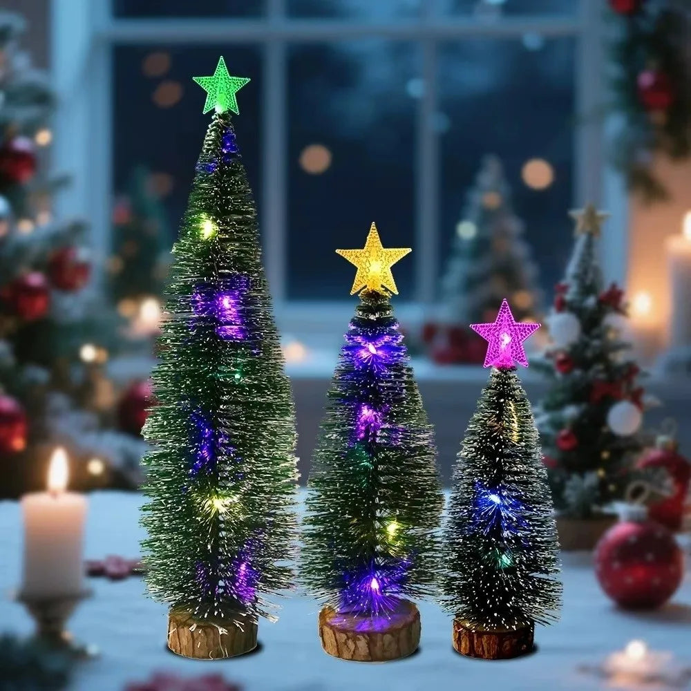 Mini Cedar Needle Christmas Tree – Glowing Plastic Xmas Décor Mini Christmas Tree Richie's