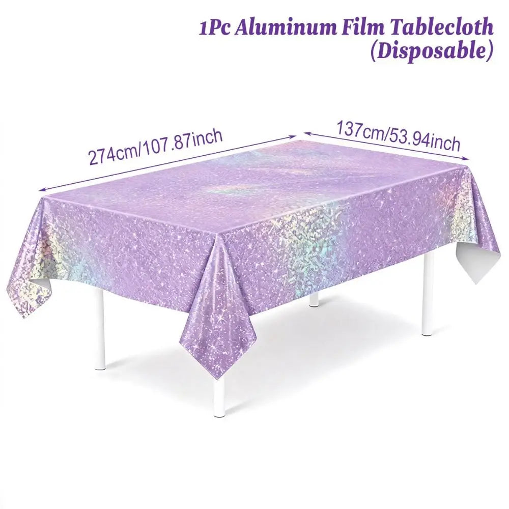 Laser Foil Disposable Party Tablecloth – Shiny Table Cover Disposable Tablecloth Richie's