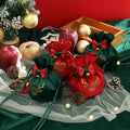 Velvet Christmas Gift Bag with Bow Bell & Drawstring Christmas Gift Bag Richie's MULTI Other