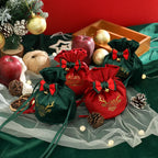 Velvet Christmas Gift Bag with Bow Bell & Drawstring Christmas Gift Bag Richie's MULTI Other
