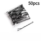 50pcs Wave Hair Clips – Barrettes for Women, Salons & Weddings Hair Clips Barrettes Richie's black - 50pcs