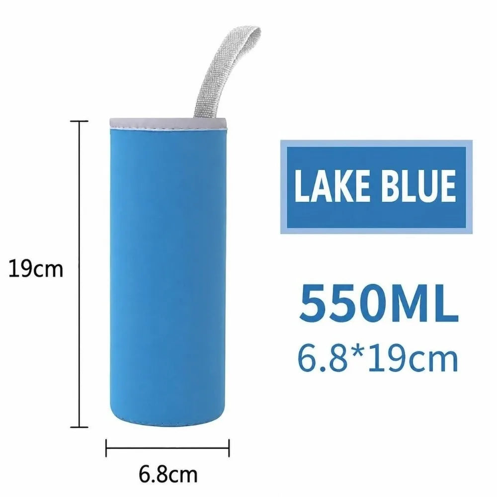 Neoprene Water Bottle Sleeve with Handle – 420/550ml Bottle Sleeve Richie's Lake Blue 550ml
