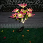 Solar LED Orchid Ground Light – Garden Lawn Decoration Lamp Solar Garden Light Richie's Pink