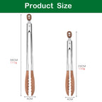 Non-Stick BBQ Grilling Tongs – Stainless Steel & Walnut Wood BBQ Grilling Tongs Richie's