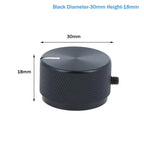 Aluminum Potentiometer Knob 20mm 30mm – Black & Silver Potentiometer Knob Richie's 30x18x6mm Black None