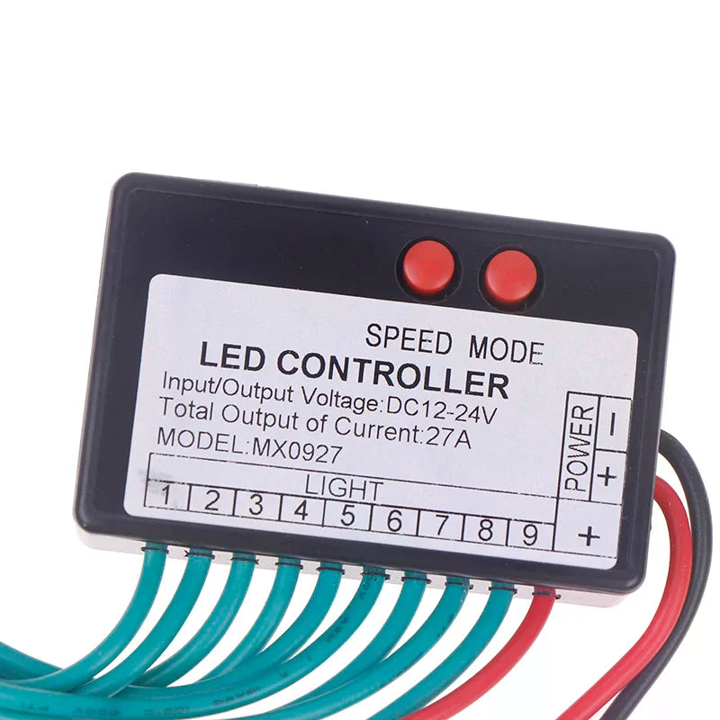 12V–24V 4CH/9CH LED Strip Light Controller – Flash & Chase LED Strip Controller Richie's