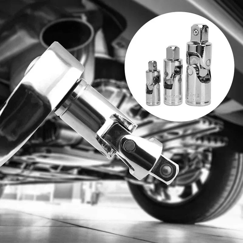 Universal Joint Socket Set 1/4" 3/8" 1/2" CrV Steel Swivel Adapter Socket Adapter Set Richie's