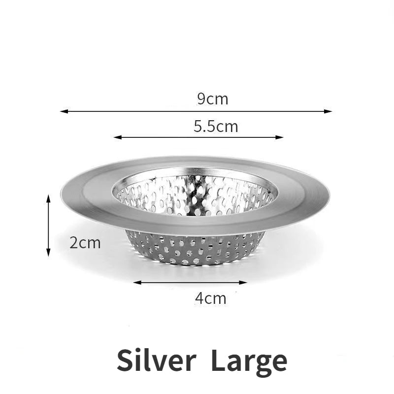Stainless Steel Sink Strainer & Shower Drain Hair Catcher Sink Drain Strainer Richie's Silver L