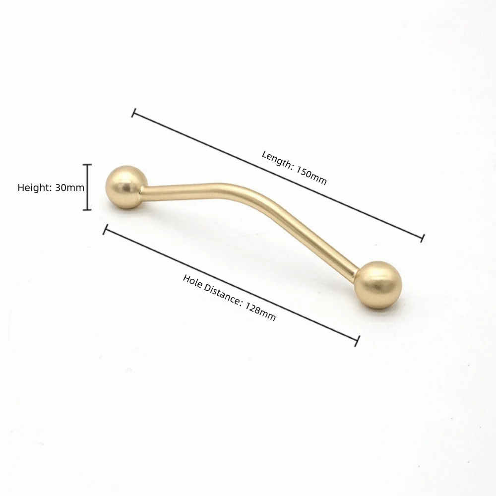 Zinc Alloy Cabinet Knob & Drawer Handle | Nordic Minimalist Cabinet Drawer Handle Richie's Gold 128mm