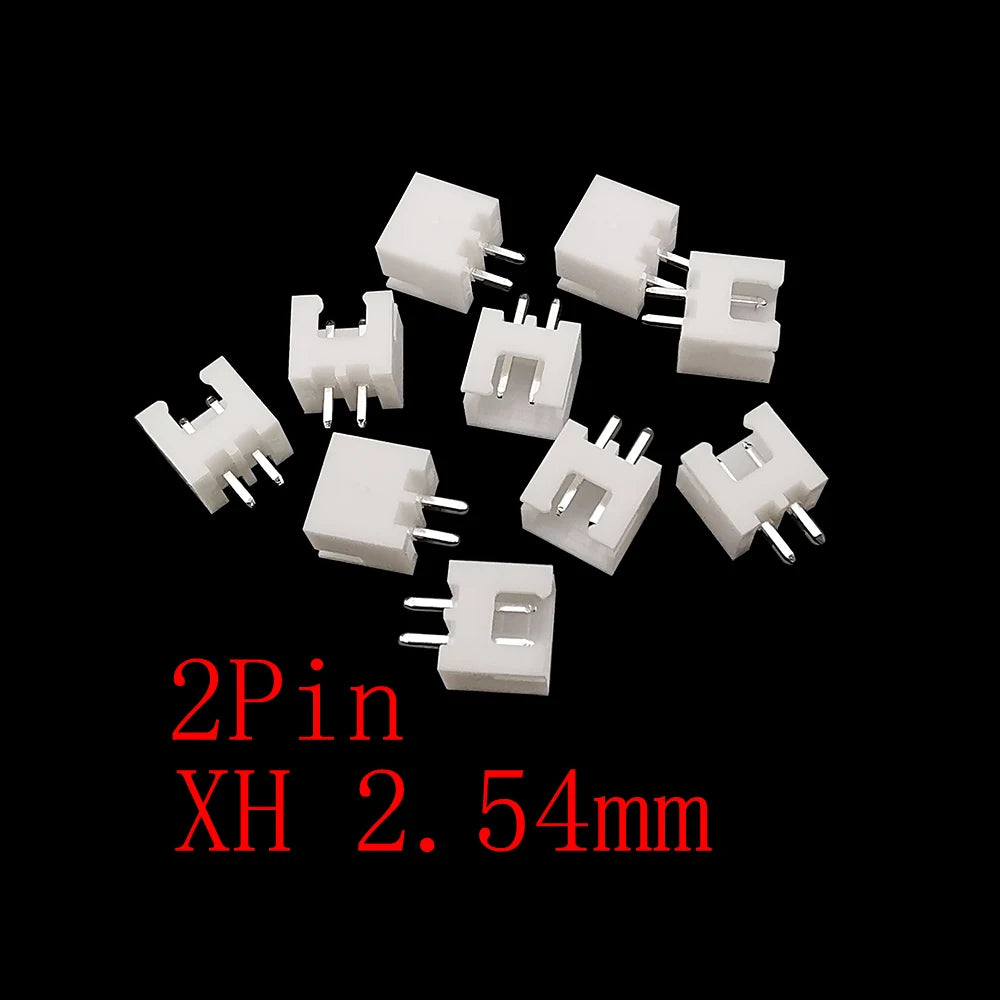100Pcs JST XH 2.54mm Connector 2/3/4/5 Pin Housing Male Female Wire Connector Kit Richie's 2Pin-J 100Pcs