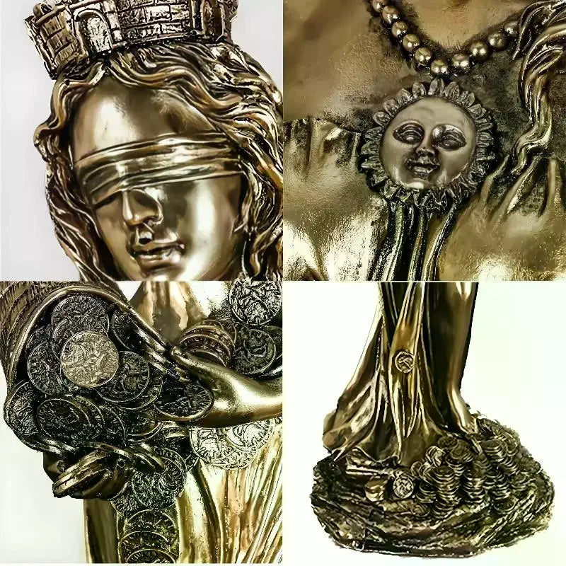 Mini Tyche Fortuna Greek Goddess Fortune Resin Statue Sculpture Decorative Sculpture Richie's