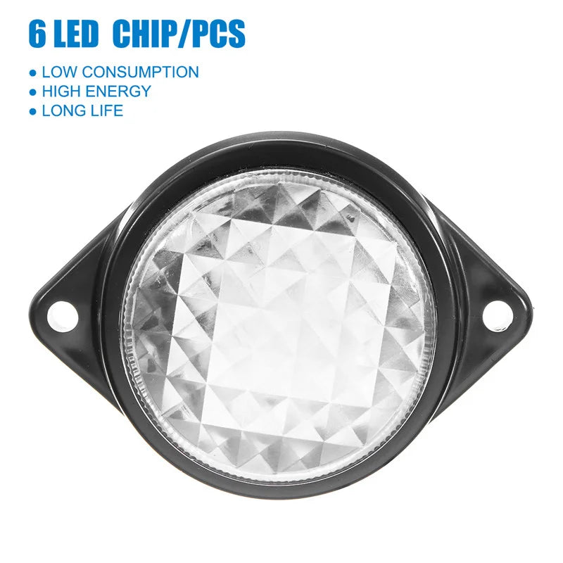 24V LED Truck Side Marker Clearance Light – 6 LED Lamp Truck Marker Light Richie's