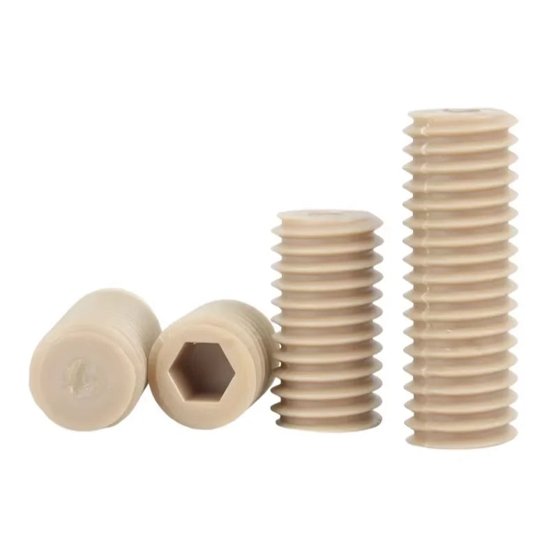 PEEK Plastic Hex Socket Set Screws M3–M10 | High-Temp Insulated Plastic Set Screws Richie's