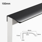 Aluminum Concealed Edge Finger Pull Hidden Bar Drawer Pulls Cabinet Drawer Pull Richie's black-150mm