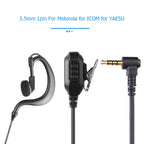3.5mm 1-Pin Walkie Talkie Earpiece Headset PTT Mic – Motorola YAESU Radio Earpiece Headset Richie's