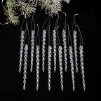 12pcs Crystal Clear Acrylic Christmas Icicle Ornaments Christmas Ornaments Richie's Transparent