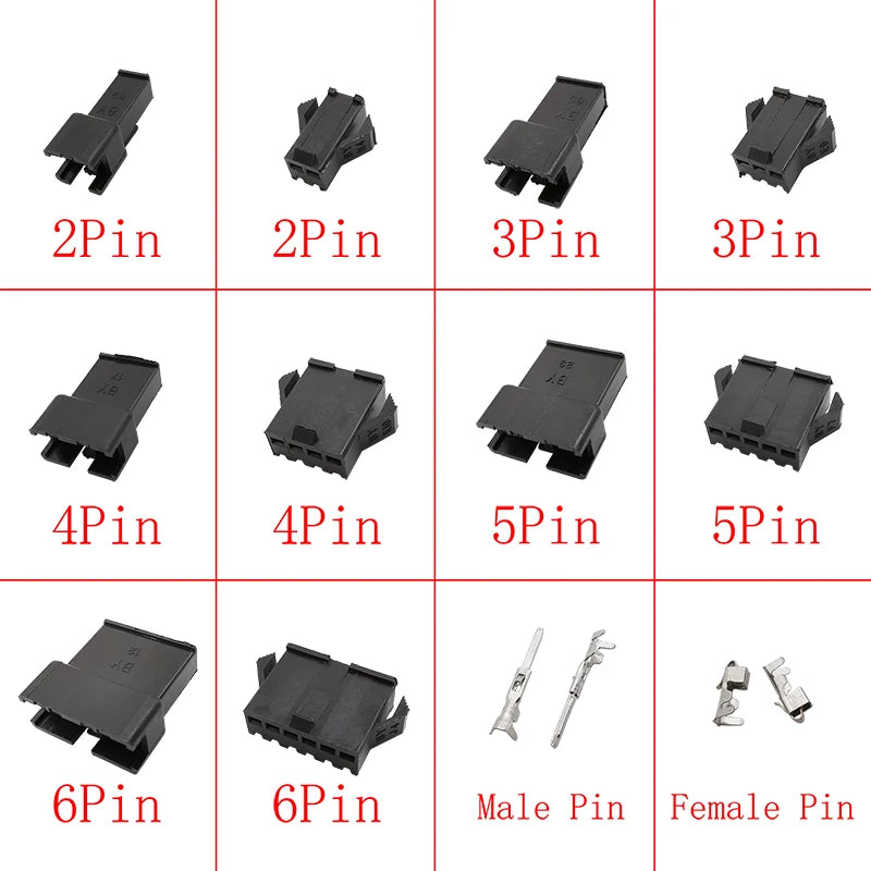 JST SM 2.54mm Connector 2–8 Pin Male Female Crimp Housing Wire Connector Housing Richie's