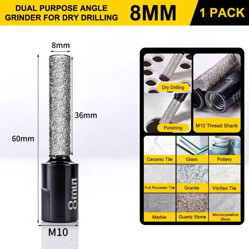 Diamond Dry Core Drill Bit Set – 4 Sizes for Tile & Granite Diamond Core Drill Bits Richie's Black 8mm