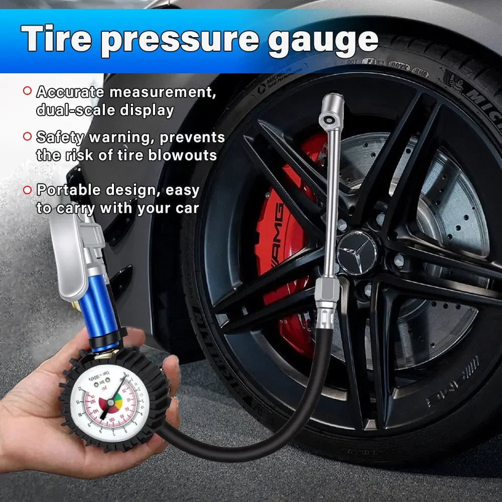 Tire Inflator Gun with Air Pressure Gauge – 0 to 12 Bar Tire Inflator Gun Richie's