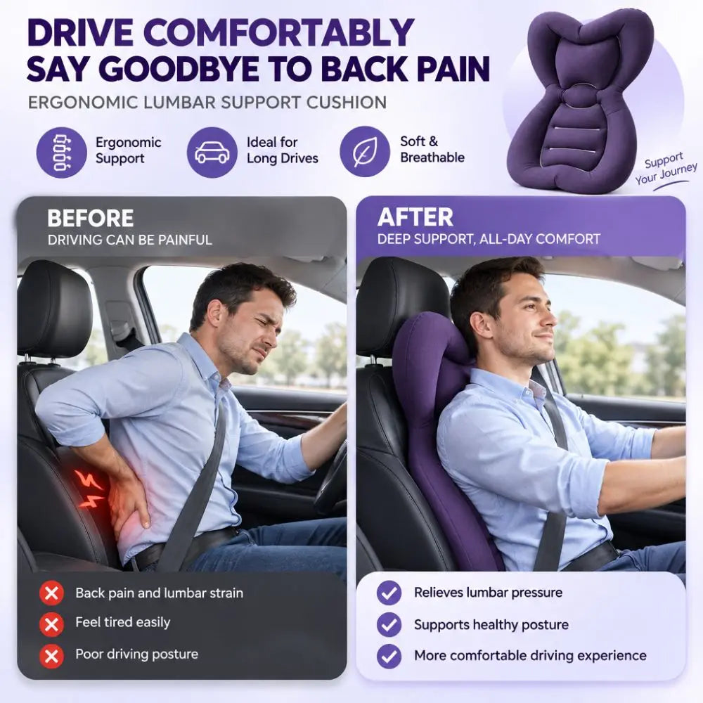 Inflatable Lumbar Support Pillow – Portable Ergonomic Back Cushion Lumbar Support Cushion Richie's