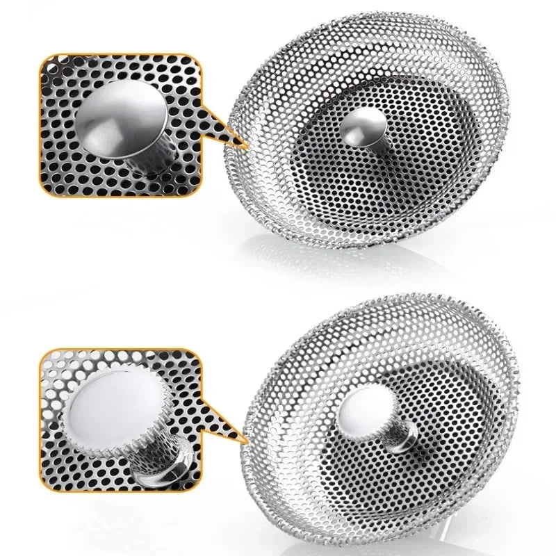 Stainless Steel Sink Strainer & Shower Hair Catcher Drain Filter Drain Strainer Filter Richie's
