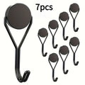 7-Pack Heavy Duty Magnetic Swivel Hooks – Fridge, Cruise & Grill Magnetic Swivel Hooks Richie's Black-7pcs