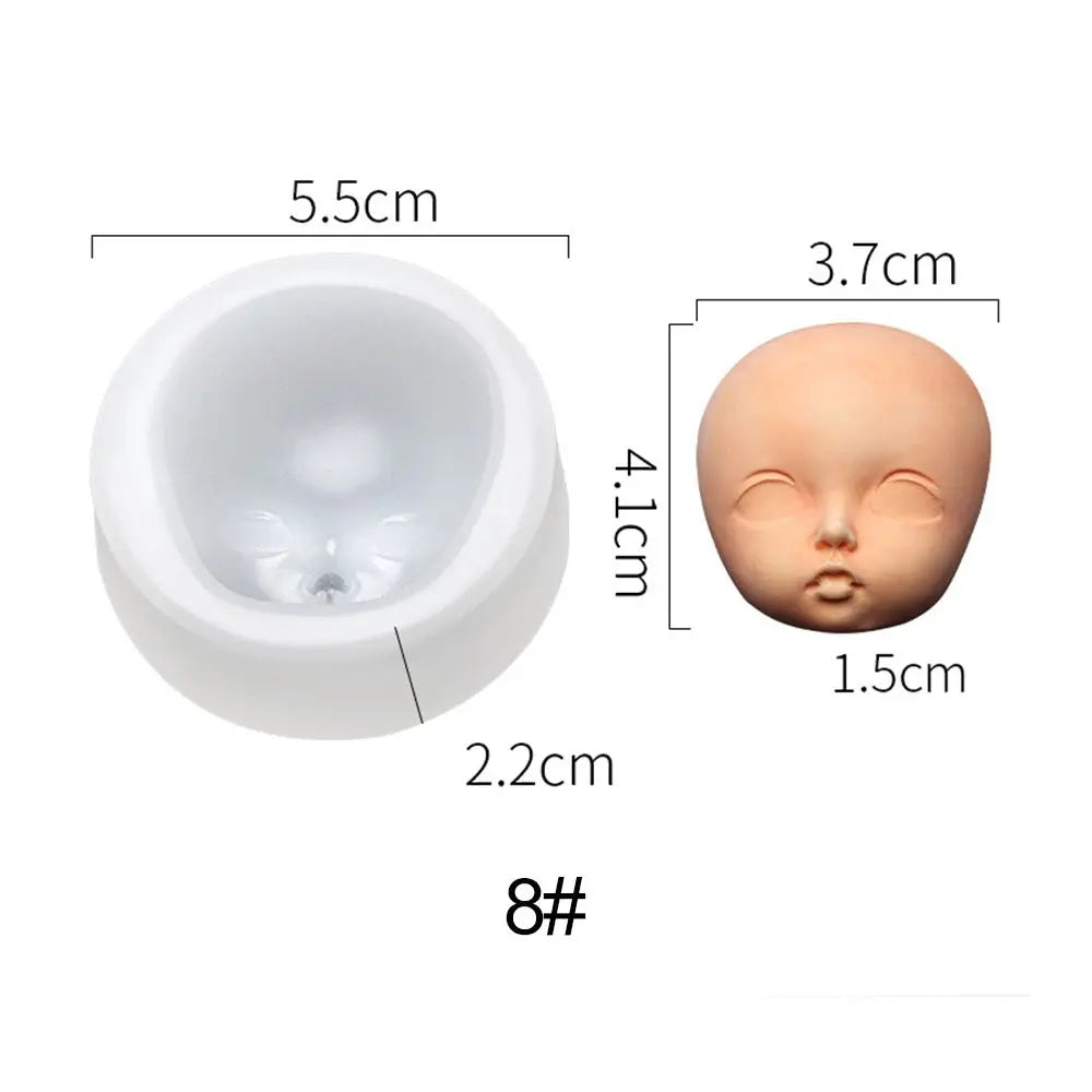 3D Baby Face Silicone Mold – DIY Doll Modification Clay Tool Silicone Craft Mold Richie's 8