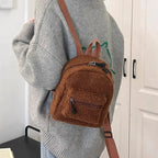Women's Mini Corduroy Backpack – Casual Small Bookbag Mini Backpack Richie's