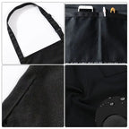Waterproof Canvas Apron Large Pocket – Adjustable Unisex Black Work Apron Richie's