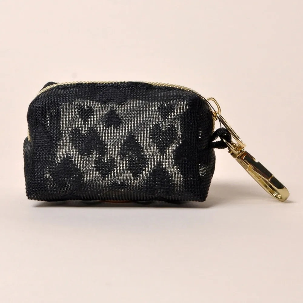 Lace Mesh Dog Poop Bag Dispenser Keychain with Carabiner Clip Dog Bag Dispenser Richie's 2