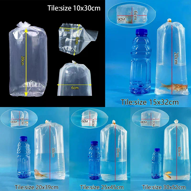 10Pcs Aquarium Breather Bags for Fish & Shrimp Transport Aquarium Transport Bags Richie's