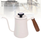 550ml Pour Over Coffee Kettle – Stainless Steel & Wood Handle Pour Over Kettle Richie's