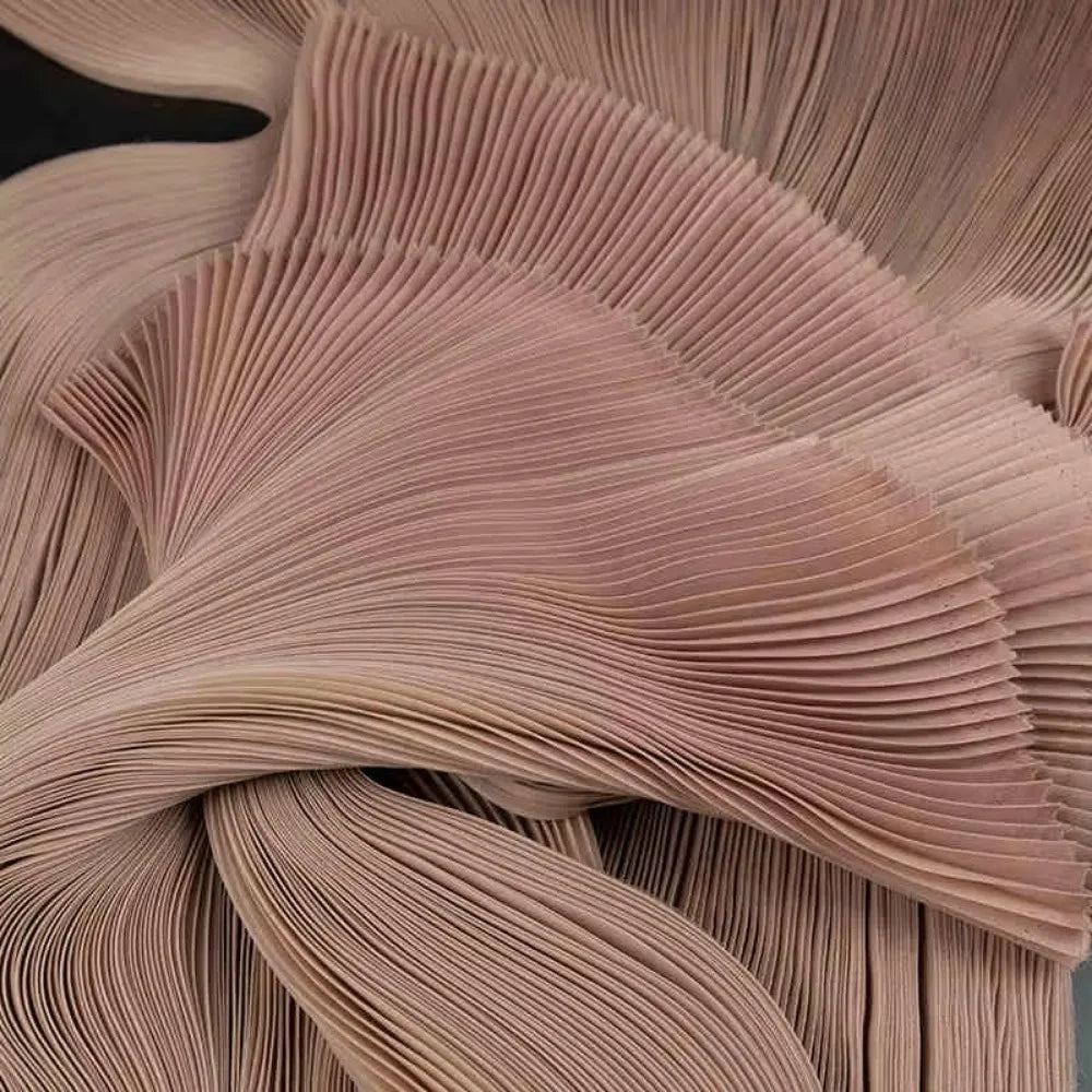 Pleated Organza Fabric 142cm Wide | 1 Yard DIY Dress Decor Pleated Organza Fabric Richie's Khaki