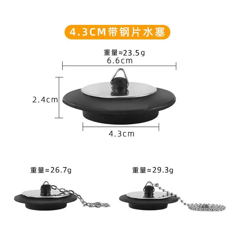Stainless Steel Sink Stopper with Chain – Leak-Proof Drain Sink Drain Stopper Richie's K