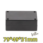 ABS Plastic Waterproof Electronic Project Box Enclosure Case Electronic Enclosure Box Richie's 79x49x31mm-black